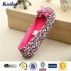 Suede Fabric Bowknot Printed Dance Shoes