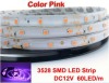 Pink Color LED Strip 3528 flexible light DC12V 60 leds/m Waterproof and No Waterproof