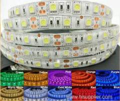 LED strip 5050 DC12V flexible light IP65 Waterproof 60LED/m 5m/Lot RGB/Pink/Orange/Purple 5050 LED Strip