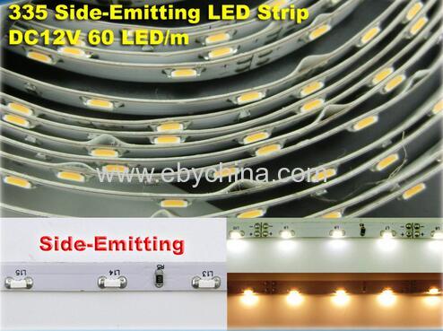 DC12V Side Emitting LED Strip 335 Side View LED 60LED/m White / Warm White / Red / Blue