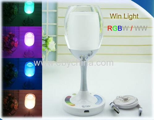 2.4G Mi.light Wireless Group LED Lamp USB cycle charge RGBW Magic Crystal Glass Win Light for Party