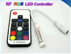 DC 5V-24V 12A 17key mini RF wireless led RGB remote Controller with 4pin female DC for RGB LED Strip Lights