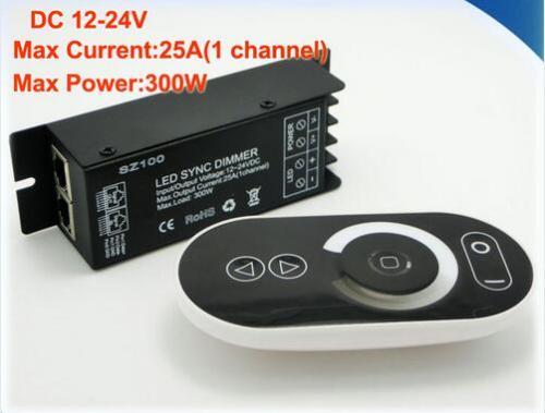 DC12-24V 25A SZ100 RF Wireless LED Dimmer Brightness Controller Touch Panel Remote for LED Strip Light