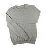 casual jersey pullover crewneck grey heather cotton sweater for men