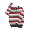 2016 Spring v-neck pullover sweater colorblock special printing knitwear
