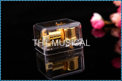 TRANSPARENT ACRYLIC MUSIC BOX