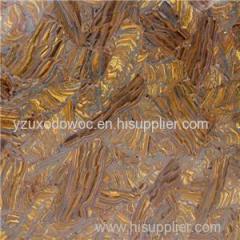 Tiger Skin Gold Gemstone Slab For Wall Decoration