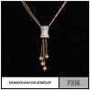 P1368 Two Tone Color Funny Necklace Fake Diamond Pendant