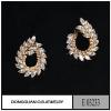 E3233 18K Gold Plated Champagne Stone Ear Clip Earring