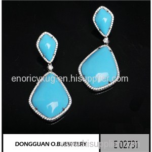 E2731 Imitation Turquoise Earring