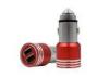 Red Iphone Car Charger Alumium With Over Current / Over Voltage Protection