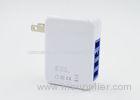 Fireproof 4 Port USB Wall Charger 5V 4A White Color For Mobile Phone