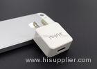 1A Small Iphone Travel Charger Plastic Customized Color AC 100V - 240V