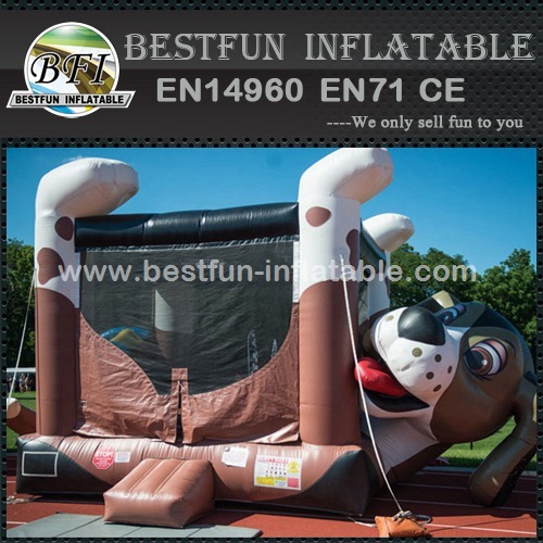 Inflatable beagle belly bouncer combo