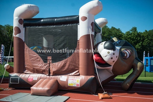 Inflatable beagle belly bouncer combo