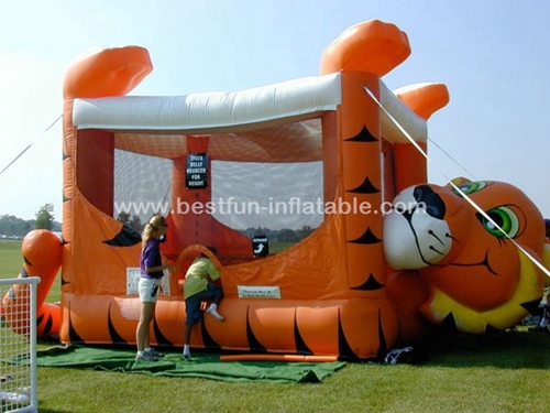 Inflatable tiger belly bouncer house