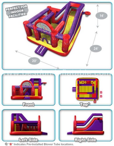 Inflatable jumper and slide combos