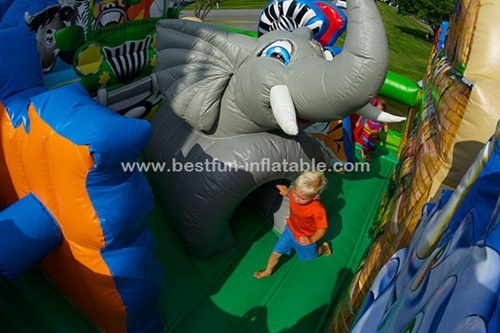 Inflatable Jungle Zoo Playbed Bounce Playland