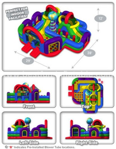 Wacky World Inflatable Style Hopscotch and Twister