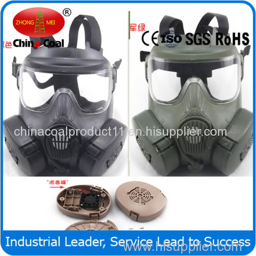 .NEW Double Gas Mask protection filter Chemical Gas Respirator Face Mask Black/green/Tan