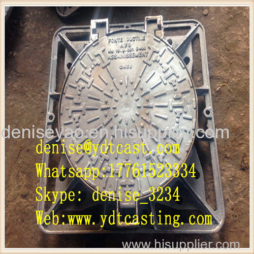 OEM Ductile Manhole cover 500*500 C250 Cast iron cover Algeria Co certificate