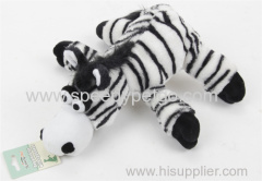 Zebra Animinal Shape Dog Plush Play Toy