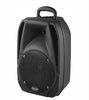 Black Rechargeable DJ Portable Active Plastic PA Speaker Box On Wheels