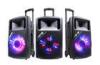 Wireless Disco Light Rechargeable Trolley Speaker For Party / Bluetooth Dj Speakers