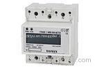 Household Active 2 Wire Din Rail Single Phase Energy Meters With LCD Display