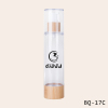 Cosmetic Airless Pump Bottle with bamboo collar