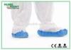 Skid Resistant Blue Disposable Shoe Cover Plastic Shoe Covers
