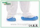 Skid Resistant Blue Disposable Shoe Cover Plastic Shoe Covers