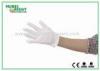 White Color Discharge Nylon Electrostatic Gloves with PVC Dots