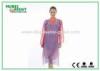 Purple / Blue Lightweight Disposable Poly Aprons for Beauty Salon 70cm x 135cm