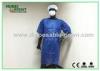 Dark Blue Disposable Isolation Gowns / Disposable Dress In Hospital