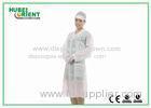 Professional Tyvek Disposable White Lab Coats For Women with Magic Tape