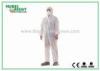 Dust Proof Breathable White Disposable Coveralls with Hood / Feetcover