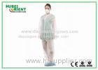 Waterproof White Disposable Protective Suits without Hood / Feetcover