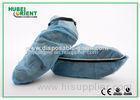 Blue ESD Disposable Shoe Protectors with Plastic Conductive Ribbon