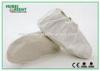 White Slip Resistant Tyvek Disposable Shoe Covers Booties With PVC Sole 43gsm