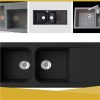 Black Quartz Composite Stone Kitchen Sinks