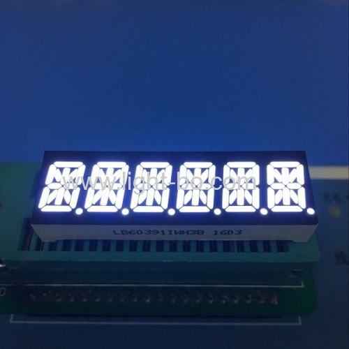 Ultra Blue Custom Design 0.54  4-digit 14-segment LED Displays with package dimensions 50.4 x21.15 x 15 mm