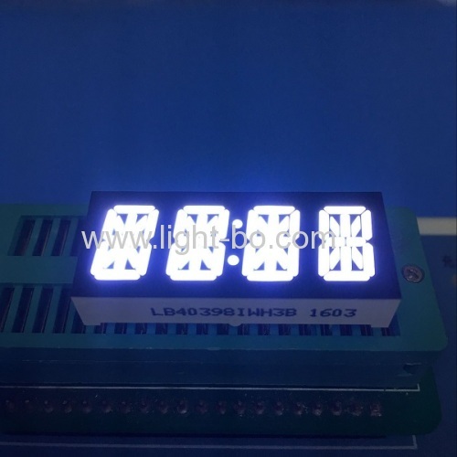 Custom ultra white common Anode 4 digit 0.54  14 segment LED display for instrument panel