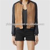 Women Suede Bomber Jackets