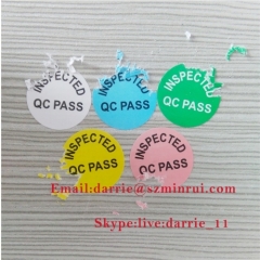 China top ultra destructible label manufacturer custom round 10mm warranty sticker QC passed warranty sticker with logo