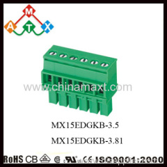 Terminal blocks 3.5/3.81mm pitch 300V/8A female type 180degree replacement of DINKLE and degson