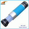 1W LED powerful flashlight zoomble working lamp rubber-grip handle LED table lamp camping lantern 1AA battery light