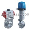 Sanitary Butterfly Ball Valve with Actuator