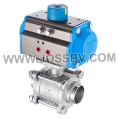 3PCS Pneumatic Ball Valve 1000WOG