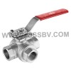 Three-Way Ball Valve With Direct Mounting Pad 1000WOG